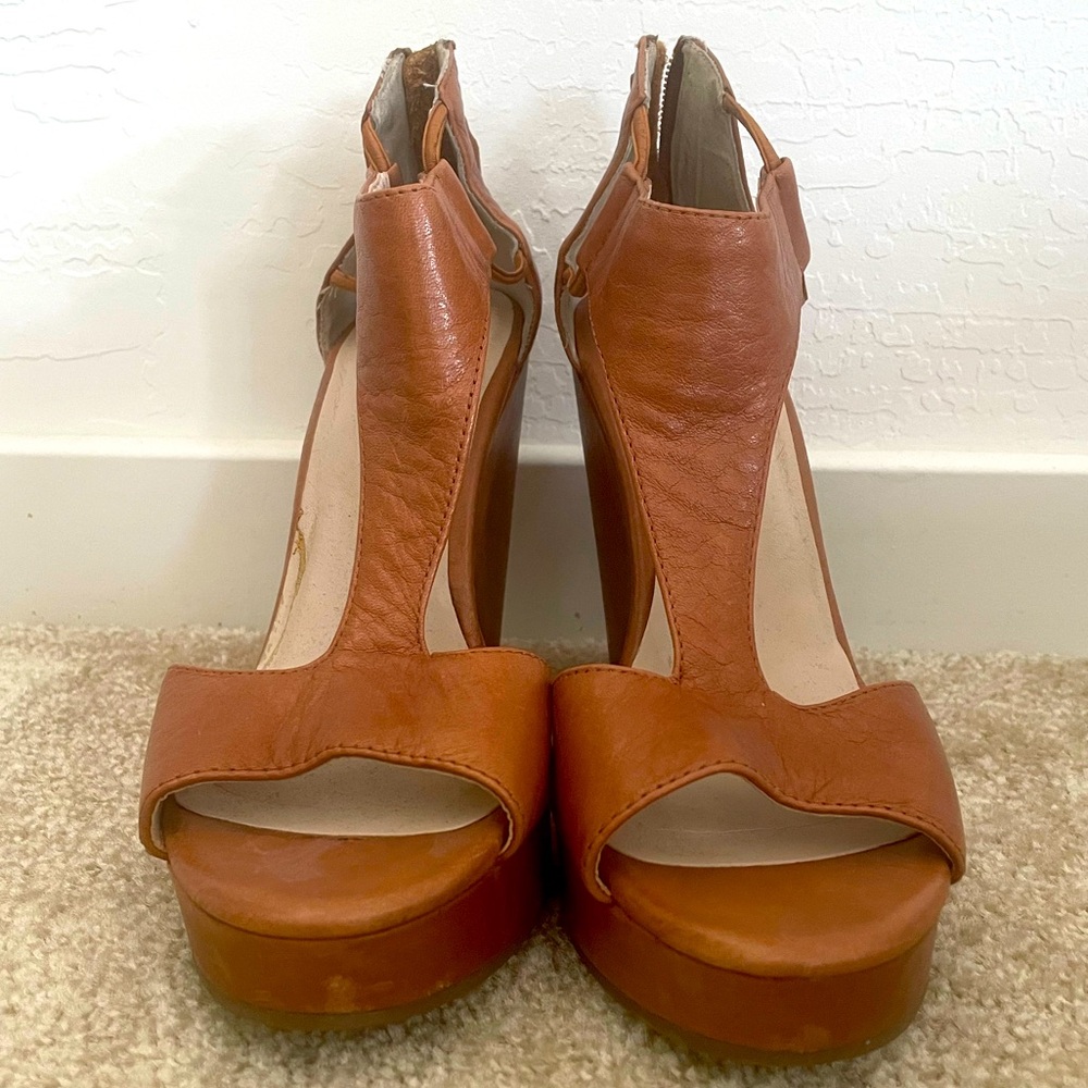 Kenneth Cole peep-toe wedge heel